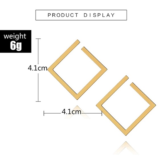 ✨Vintage Square Drop Earrings - Picture 3 of 4